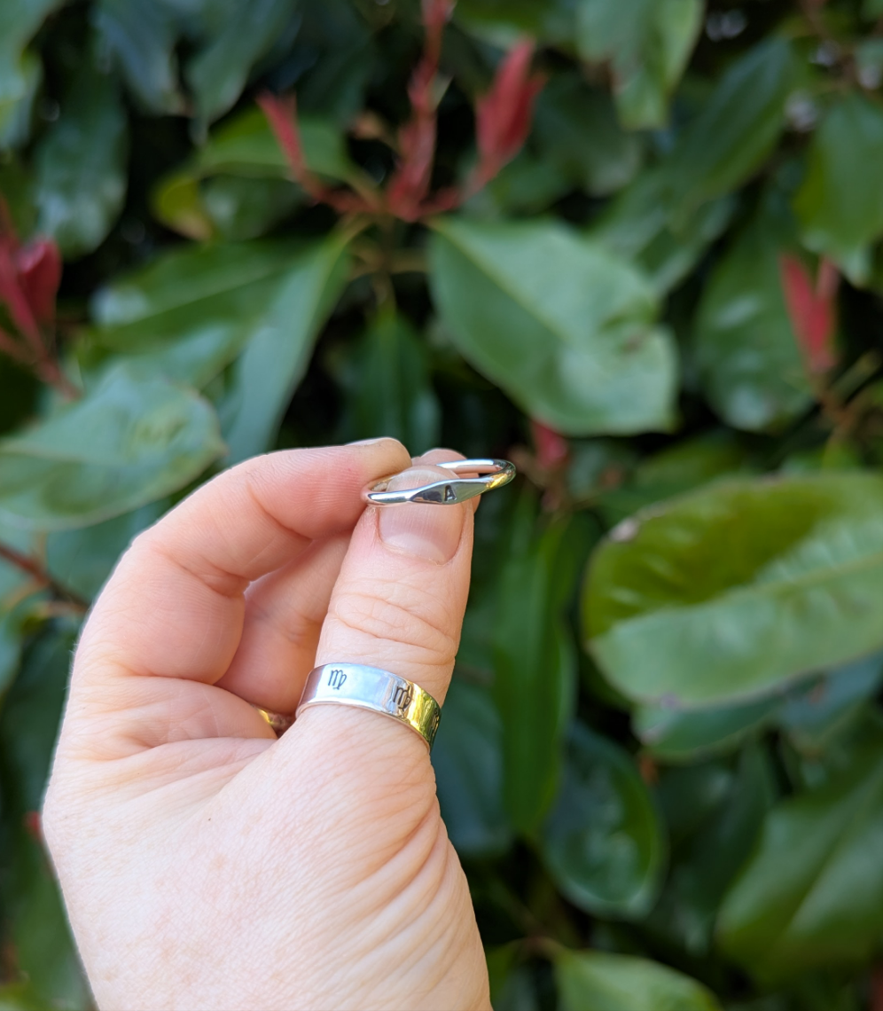 Dainty Initial Ring